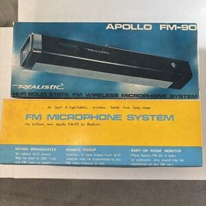 Vintage Realistic Apollo FM-90‎ FM Wireless Microphone System Japan NOS